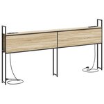 vidaXL Headboard de Rangement avec Station de Charge Chêne sonoma
