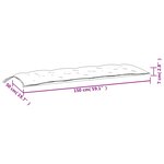 vidaXL Coussin de banc de jardin multicolore 150x50x7 cm tissu oxford
