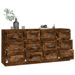 vidaXL Buffets 2 Pièces chêne fumé bois d'ingénierie