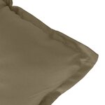 vidaXL Coussins de chaise à dossier haut lot de 2 taupe mélangé tissu