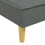 vidaXL Chaise longue gris foncé tissu