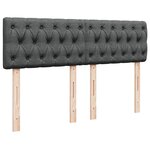 vidaXL Sommier à lattes de lit avec matelas Gris foncé 160x200cm Tissu