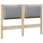 vidaXL Tête de lit capitonnée Marron 120 cm Pin massif