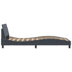 vidaXL Cadre de lit sans matelas gris foncé 100x200 cm velours