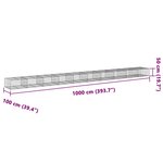 vidaXL Panier gabion avec couvercle 1000x100x50 cm fer galvanisé