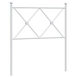vidaXL Tête de lit métal blanc 80 cm