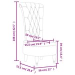 vidaXL Chaise à dossier haut vert foncé velours conception de bouton