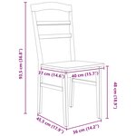 vidaXL Chaise de salle à manger 2 Pièces Blanc et Naturel