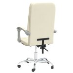 vidaXL Fauteuil inclinable de bureau Crème Similicuir