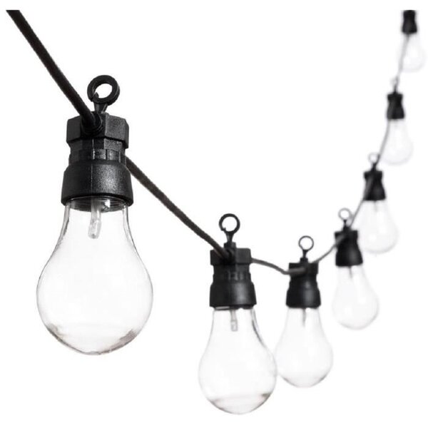 LOTTI Guirlande lumineuse guinguette d'été Party Light - 12,20 m - 30 ampoules A50 - Ø 50 x H 12 cm - Blanc chaud