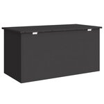 vidaXL Boîte de Rangement Extérieure Noir 100 x 50 5 x 50 cm Acier