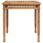 vidaXL Table à dîner de jardin 80x80x80 cm Bois de teck solide