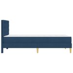 vidaXL Cadre de lit avec matelas Bleu 90 x 190 cm tissu