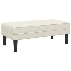 Banc en velours crème de 113 cm vidaXL