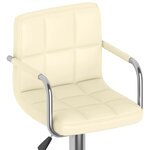 vidaXL Tabourets de bar lot de 2 crème similicuir