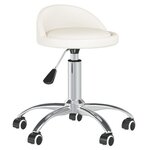 vidaXL Chaise pivotante de salle à manger Blanc Similicuir