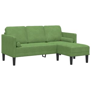 vidaXL Ensemble de Canapés Vert clair 173 x 131 x 67 cm Velours