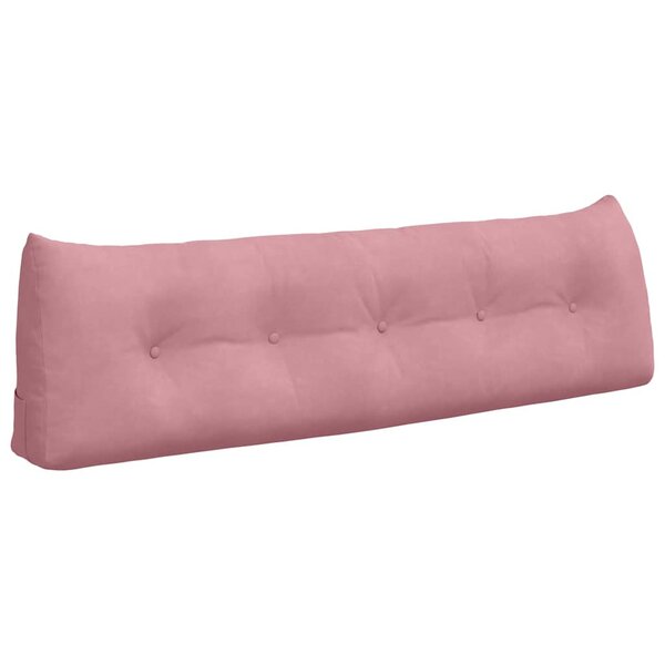 vidaXL Coussin de Dos Rose 160 x 24 x 50 cm Velours