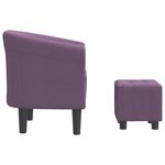 vidaXL Chaise cabriolet avec repose-pied violet tissu
