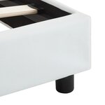 Vidaxl cadre de lit avec led blanc similicuir 140 x 200 cm