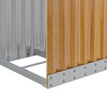 vidaXL Porte-bûches marron clair 40x45x170 cm acier galvanisé