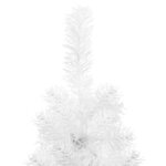 vidaXL Demi sapin de Noël artificiel mince avec support Blanc 240 cm