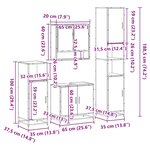 vidaXL Ensemble de meubles de salle de bain 4 Pièces chêne marron