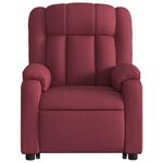 vidaXL Fauteuil inclinable de massage électrique Rouge bordeaux Tissu