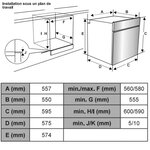 Continental edison - cef65ci - four catalyse - 65l - air brassé - l59 5cm - bandeau inox