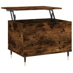 vidaXL Table basse Chêne fumé 60x44 5x45 cm Bois d'ingénierie