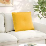 vidaXL Coussin de Dos Jaune clair 60 x 50 cm Tissu en velours côtelé