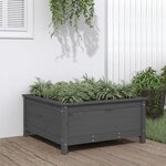vidaXL Jardinière gris 82 5x82 5x39 cm bois massif de pin