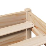 vidaXL Lit bibliothèque sans matelas 140x190 cm bois de pin massif