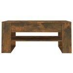 vidaXL Table basse chêne fumé 102x55x45 cm bois d'ingénierie