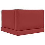 vidaXL Coussin de canapé d'extérieur 3 Pièces Bordeaux Polyester
