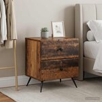 vidaXL Cabinet de chevet 2 Pièces Bois ancien 43 x 34 5 x 47 5 cm