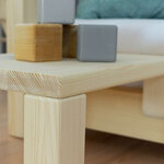 Table de chevet à fixer sur le lit - bois naturel - 33 x 32 x 41 cm