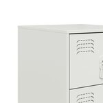 vidaXL Table de chevet blanc 34 5x39x62 cm acier