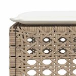 vidaXL Salon de jardin avec coussins 7 Pièces beige résine tressée