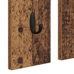 vidaXL Porte-manteau mural avec étagère Montage mural avec miroir Bois ancien 84 x 10 x 80 cm