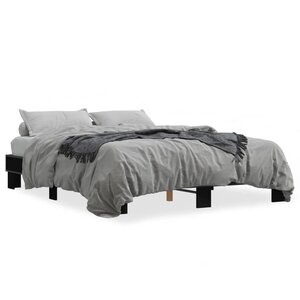 vidaXL Cadre de lit sans matelas noir 150x200 cm
