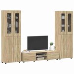 vidaXL Ensemble meuble TV FLORIN Chêne Sonoma Bois d'ingénierie