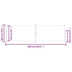 vidaXL Auvent latéral rétractable Crème 180x600 cm