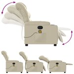 vidaXL Fauteuil de massage inclinable crème similicuir