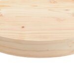 vidaXL Dessus de table rond Ø70x3 cm bois de pin massif