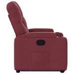 vidaXL Fauteuil inclinable rouge bordeaux tissu