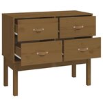 vidaXL Armoire console Marron miel 90x40x78 cm Bois de pin solide