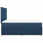 vidaXL Sommier à lattes de lit avec matelas Bleu 140x200 cm Tissu