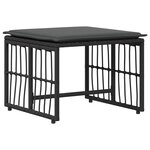 vidaXL Ensemble de meubles d'extérieur 5 pc Noir et Gris foncé