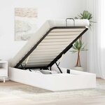vidaXL Cadre de lit ottoman Blanc 75 x 190 cm Pin massif